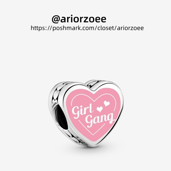 Pandora Engravable Girl Gang Heart Charm|Pendant - Picture 1 of 2